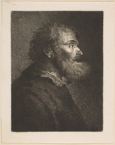 Stary człowiek z profilu, 1761.