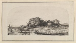 Krajobraz z kopią stodoły i stada owiec, 1750-1810.
