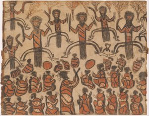 Ludzie Wurundjeri - Corroboree autorstwa William Barak