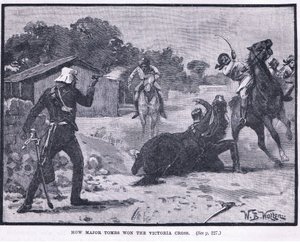 Jak Major Tombs zdobył Krzyż Wiktorii 1857 AD autorstwa William Barnes Wollen