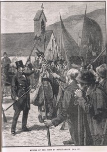 Muster of the Irish at Mullinahone, ilustracja z Cassell