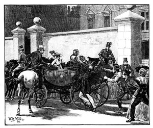 Napaść Patesa na królową, 1850, ok. 1888. autorstwa William Barnes Wollen