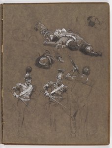 Studia do obrazu olejnego ?Sztandar: Albuhera, 16 maja 1811? autorstwa William Barnes Wollen
