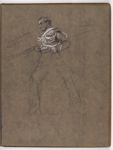 Studium do obrazu olejnego Williama Barnsa Wollena ?Flaga: Albuhera, 16 maja 1811? autorstwa William Barnes Wollen