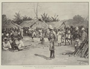 Wyprawa Ashanti, Akroful, druga stacja zatrzymująca się w marcu z zamku Cape Coast autorstwa William Barnes Wollen