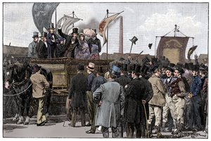 Demonstracja czartystów na Kennington Common, 1848, 1900 autorstwa William Barnes Wollen