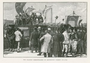Demonstracja czartystów na Kennington Common, Londyn autorstwa William Barnes Wollen