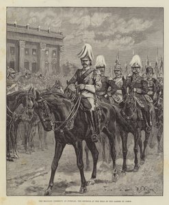 Ceremonia Wojskowa w Poczdamie, Cesarz na czele Gardes du Corps autorstwa William Barnes Wollen