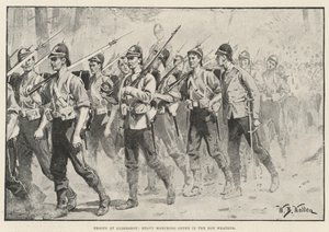 Oddziały w Aldershot, ciężki rozkaz marszowy w czasie upałów autorstwa William Barnes Wollen