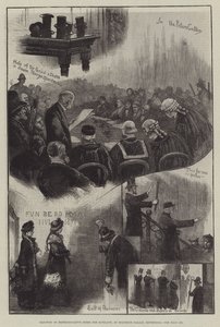 Wybory Reprezentantów Szkocji w Pałacu Holyrood, Edynburg autorstwa William Bazett Murray