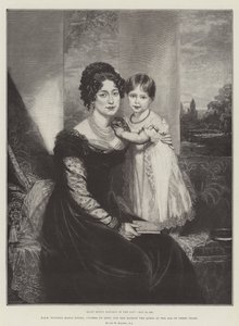 JKW Victoria Maria Louisa, księżna Kentu i Jej Królewska Mość Królowa w wieku trzech lat autorstwa William Beechey