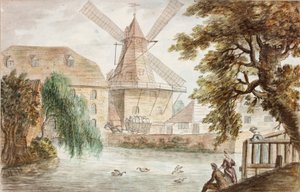 Scena nad rzeką (ołówek i akwarela na papierze) autorstwa William Beilby