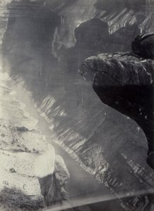 Patrząc na południe do Grand Cañon, rzeka Kolorado, skrzyżowanie Sheavwitz