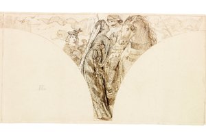 Szkic do muralu w Wallington Hall (kolor nadwozia) autorstwa William Bell Scott