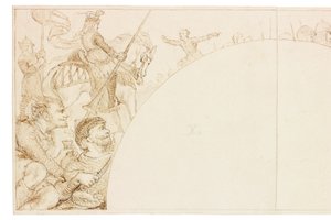 Szkic do muralu w Wallington Hall (kolor nadwozia) autorstwa William Bell Scott