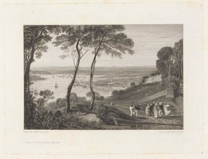 Dok Plymouth z Mount Edgecumbe autorstwa William Bernard Cooke