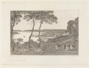 Dok Plymouth z Mount Edgecumbe autorstwa William Bernard Cooke