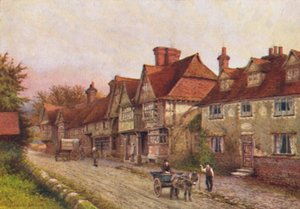 Chiddingstone z rogu cmentarza, 1907 autorstwa William Biscombe Gardner