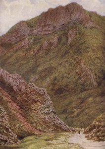 The Lion Rock w Winnats, między Castleton i Edale (kolor lito) autorstwa William Biscombe Gardner
