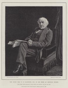 Szanowny W E Gladstone, MP, w swoim pokoju na Downing Street autorstwa William Biscombe Gardner