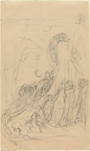 Scena Zmartwychwstania (Gambole duchów) [recto] autorstwa William Blake