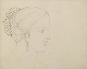 Głowa wizjonera, dla Varley (ołówek) autorstwa William Blake
