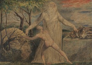 Abrahama i Izaaka autorstwa William Blake
