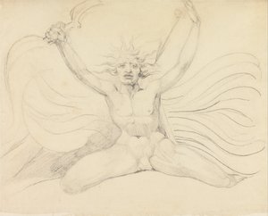 Albion zmusza cztery Zoa do właściwych zadań autorstwa William Blake