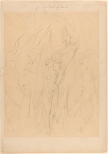 Anioł uczy córkę mężczyzn tajemnic grzechu autorstwa William Blake