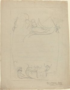 Uzbrojony mężczyzna odrzuca kobietę [recto] autorstwa William Blake