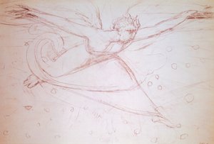 Idący anioł, rysunek Williama Blake