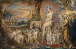 Wjazd Chrystusa do Jerozolimy (olej na miedzi) autorstwa William Blake