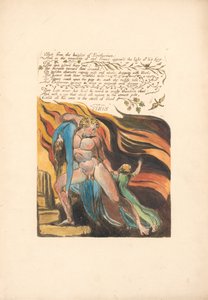 Europa. Przepowiednia, płyta 17, Strzał z wysokości . . . . (Bentley 18) autorstwa William Blake