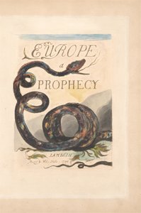 Europa. Proroctwo, tablica 2, strona tytułowa autorstwa William Blake
