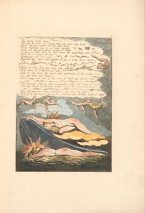 Europa. Przepowiednia, ilustracja 6, Budzą się przenikliwe wiatry . . . . (Bentley 7) autorstwa William Blake