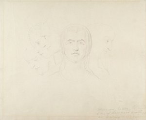 Pięć wizjonerskich głów kobiet, ok. 1820 (grafit na papierze) autorstwa William Blake