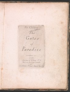 Dla dzieci. Bramy raju, płyta 2, strona tytułowa autorstwa William Blake