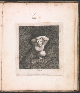 Dla dzieci. Bramy raju, tablica 5, „Ziemia” autorstwa William Blake