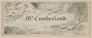 Karta wiadomości George Cumberlands, 1827. autorstwa William Blake