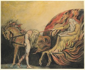 Bóg sądzi Adama autorstwa William Blake
