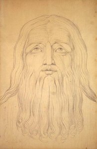 Head of Job (grafit na papierze) autorstwa William Blake
