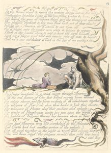 „W płomieniach stał…”, płyta 16 z „Ameryka: Proroctwo” autorstwa William Blake