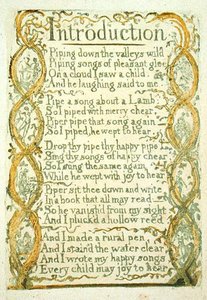 Wstęp, płyta 3 z "Pieśni niewinności". autorstwa William Blake