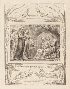 Miłosierdzie przyjmujące pracę, 1825. autorstwa William Blake