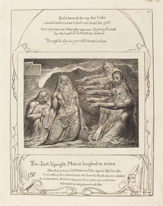 Hiob skarcony przez swoich przyjaciół, 1825. autorstwa William Blake