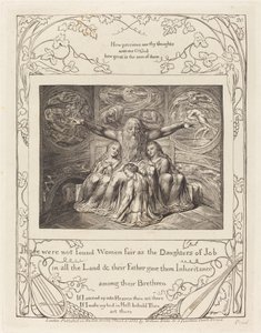 Hiob i jego córki autorstwa William Blake