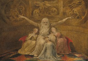 Hiob i jego córki, 17991800. autorstwa William Blake