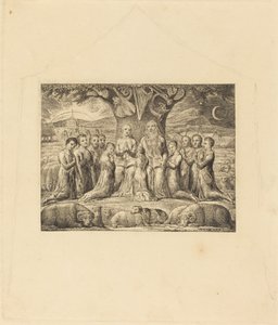 Hiob i jego rodzina autorstwa William Blake