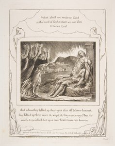 Jobs Comforters, z ilustracji Księgi Hioba, 1825-26. autorstwa William Blake