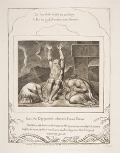Jobs rozpacz, z ilustracji Księgi Hioba, 1825-26. autorstwa William Blake